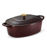 7 Quart Oval Enameled Cast Iron Dutch Oven