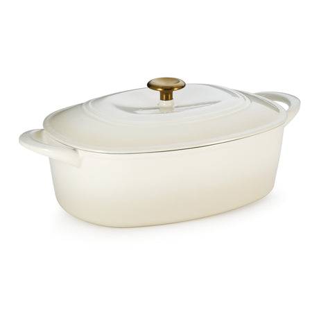 7 Quart Oval Enameled Cast Iron Dutch Oven